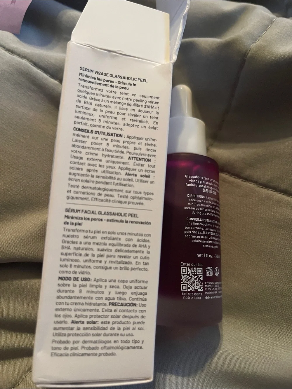 Dr. B LAB Glassaholic Face Serum Peel — Purple